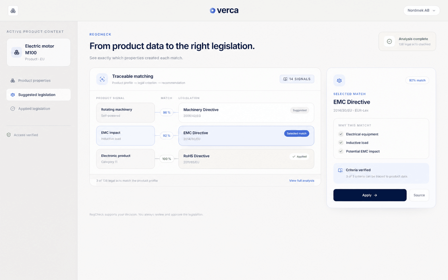 Verca — RegCheck