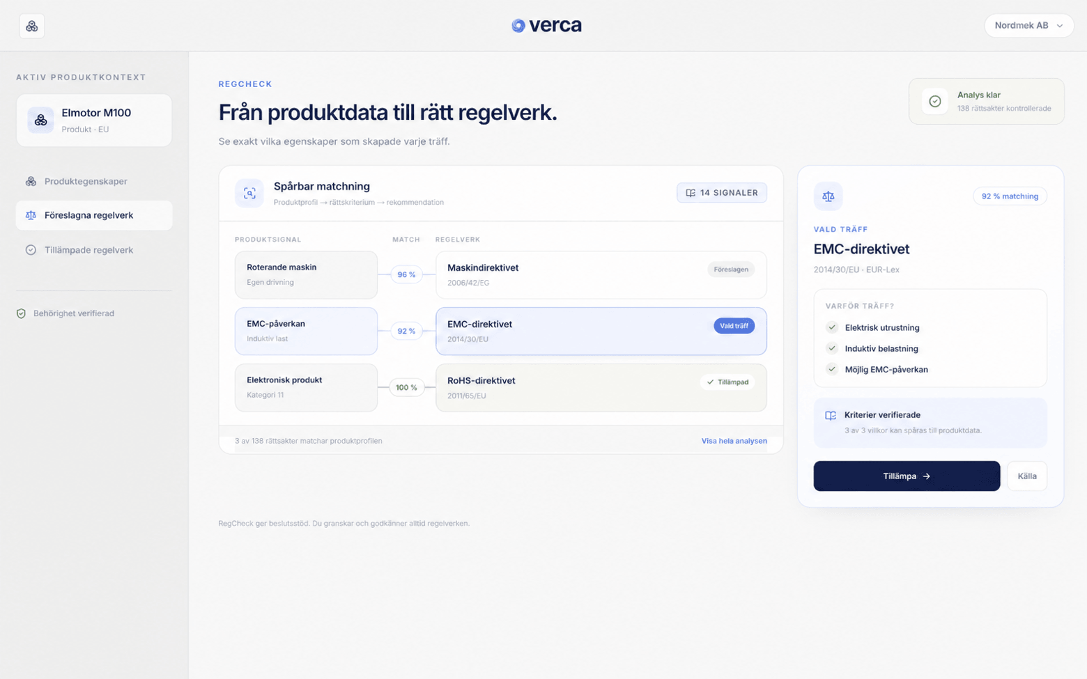 Verca — RegCheck